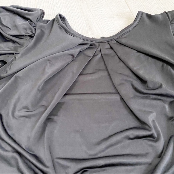Vintage 90’s Black Dressy Top w/ Open Back - Picture 3 of 8